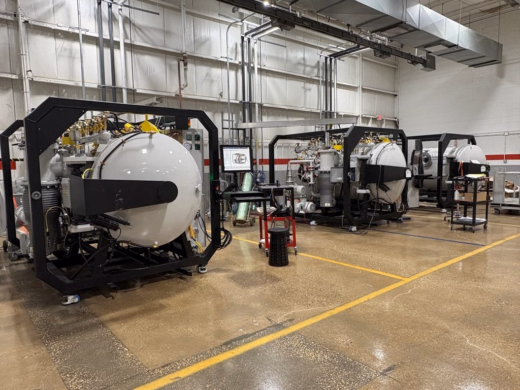 Line of TITAN vacuum furnaces at Ipsen's Vacuum Technology Excellence Center